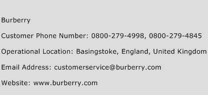 burberry customer service policy|burberry 1800 number.